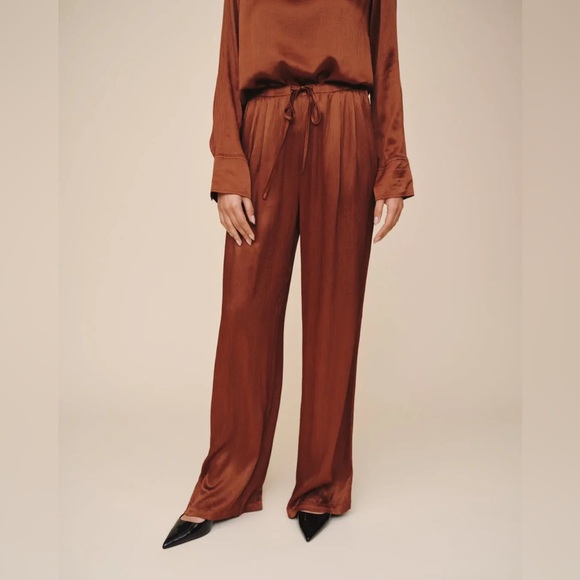 BELLA DAHLBD- EASY PLEATED WIDELEG PANTMOLTEN BRONZE